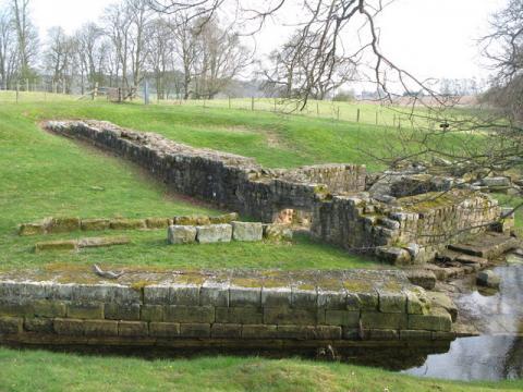 Hadrian's Wall and Chesters bridge abutment