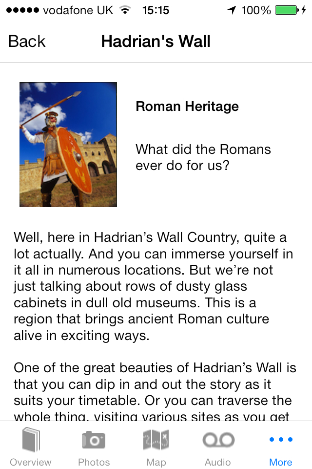 Hadrian's Wall App Further Reading